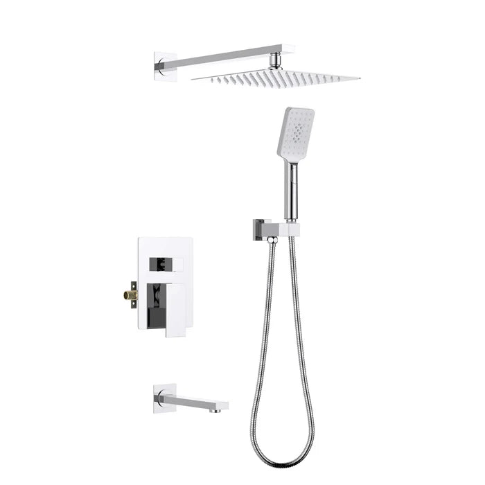 Quadra Pressure Balanced 3-Function Wall Mount Shower System with Rough-In Valve - CSF-4006 (CF)