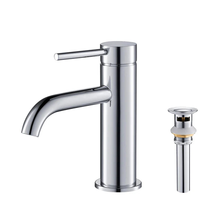 Halo Single Handle Bathroom Vanity Sink Faucet with Pop Up Drain - CBF-1008 (CF)
