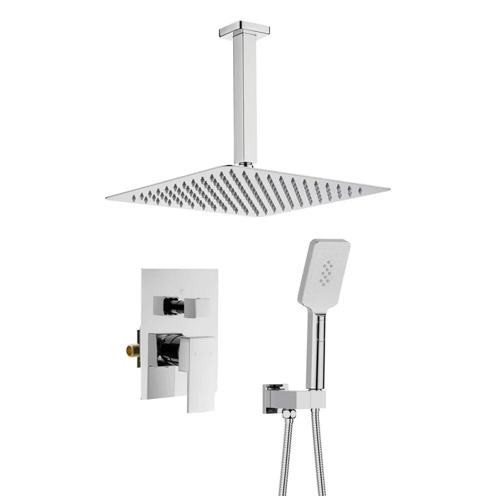 Quadra Pressure Balanced 2-Function Ceiling Mount Shower System with Rough-In Valve - CSF-4012 (CF)