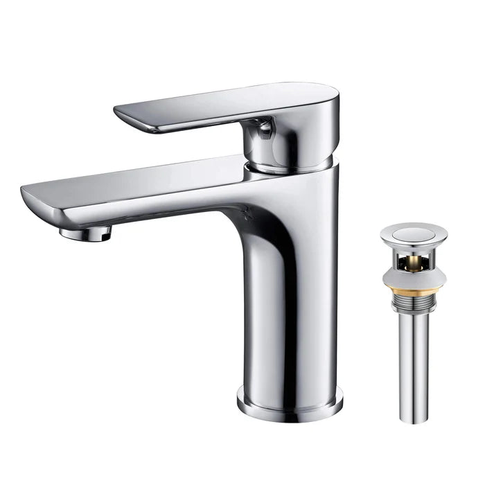 Austin Single Handle Bathroom Vanity Sink Faucet with Pop Up Drain - CBF-1019 (CF)