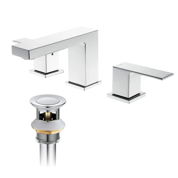 Quadra 8" Widespread Bathroom Sink Faucet with Drain Assembly - CBF-1024 (CF)