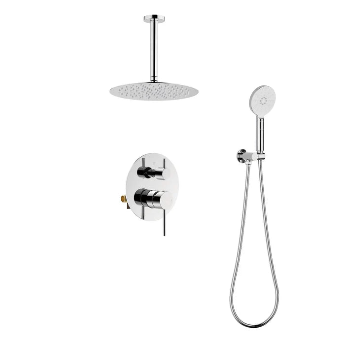 Halo Pressure Balanced 2-Function Ceiling Mount Shower System with Rough-in Valve - CSF-4008 (CF)