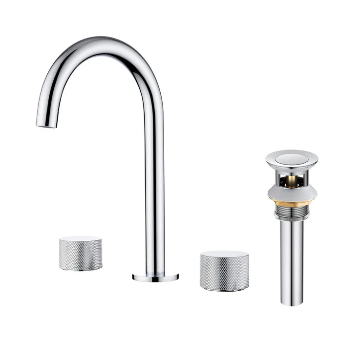 Verona 8" Widespread Bathroom Sink Faucet with Drain Assembly - CBF-1026 (CF)