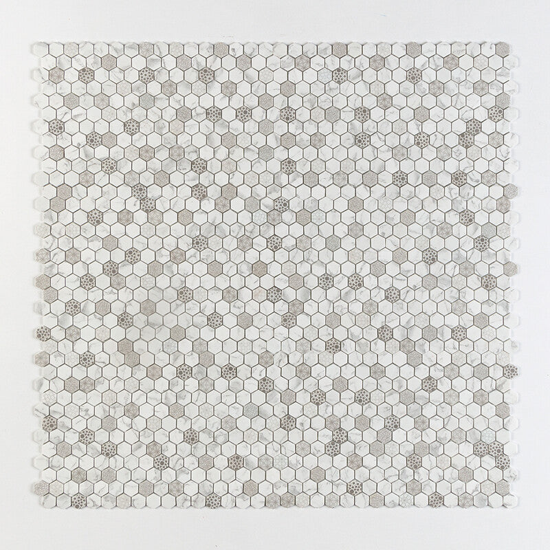 Concho Matte Hexagon Recycled Glass Mosaic (MYS)