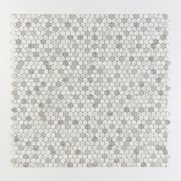 Concho Matte Hexagon Recycled Glass Mosaic (MYS)