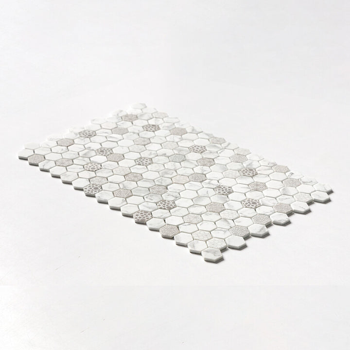 Concho Matte Hexagon Recycled Glass Mosaic (MYS)