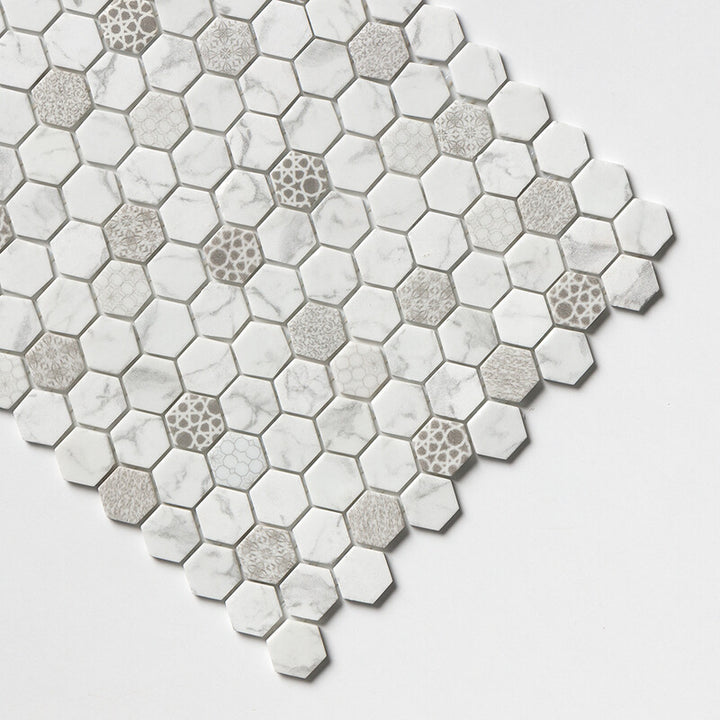 Concho Matte Hexagon Recycled Glass Mosaic (MYS)