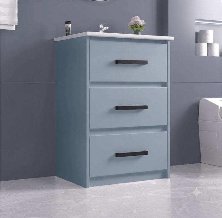 A-SilverBullet Bathroom Vanity with Ceramic Sink 24"