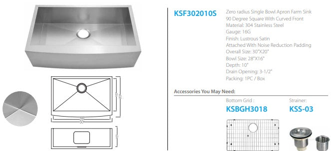 Oakland Apron Farm Kitchen Sink