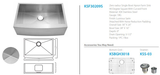 Oakland Apron Farm Kitchen Sink