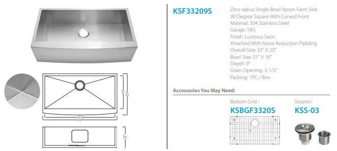 Oakland Apron Farm Kitchen Sink