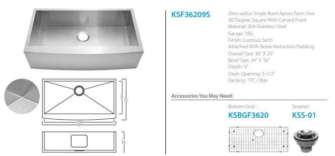 Oakland Apron Farm Kitchen Sink