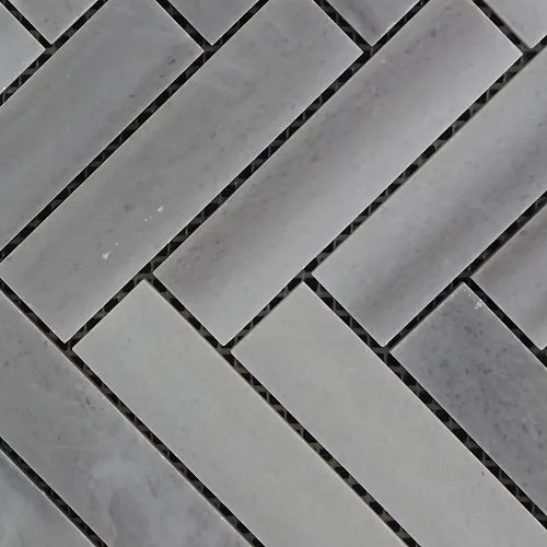 Elegant Mosaic MAR75 Marmara White Herringbone on 12" x 12"