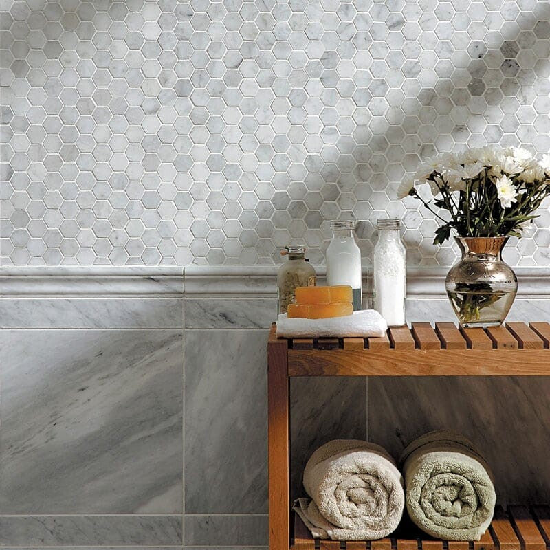 Avenza Honed Hexagon 2 Marble Mosaic (MYS)