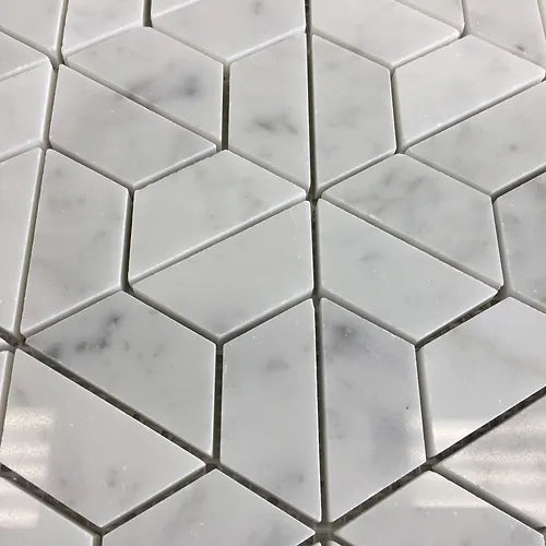 Elegant Mosaic ML1 White Carrara Random on 13" x 11.25"