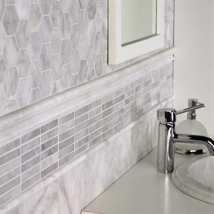 Avenza Honed Hexagon 2 Marble Mosaic (MYS)