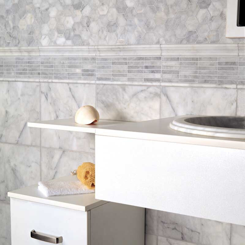Avenza Honed Hexagon 2 Marble Mosaic (MYS)