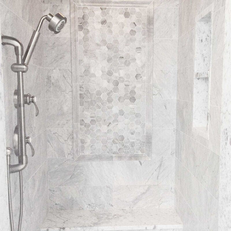 Avenza Honed Hexagon 2 Marble Mosaic (MYS)