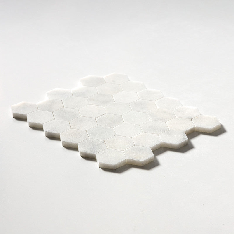 Glacier Honed Hexagon 2 Marble Mosaic (MYS)