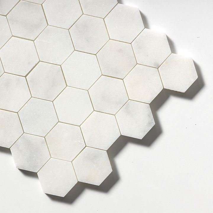 Glacier Honed Hexagon 2 Marble Mosaic (MYS)
