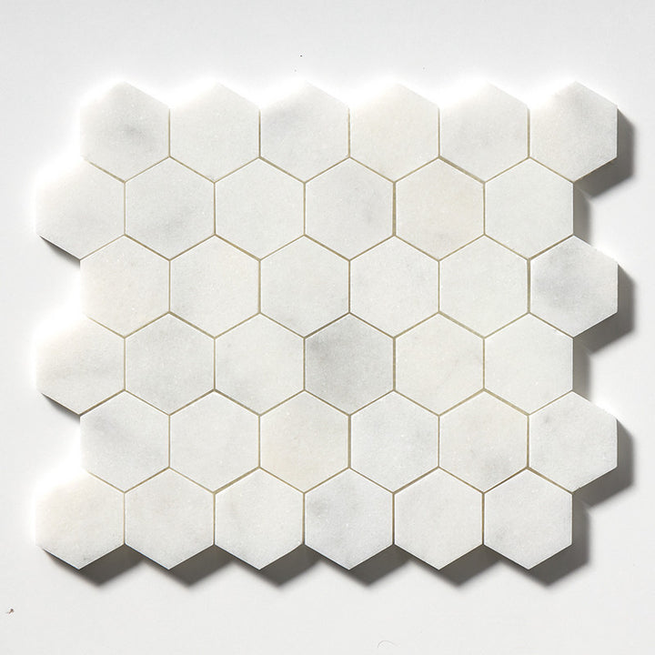 Glacier Honed Hexagon 2 Marble Mosaic (MYS)