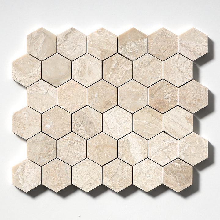 Diana Royal Polished Hexagon 2 Marble Mosaic (MYS)
