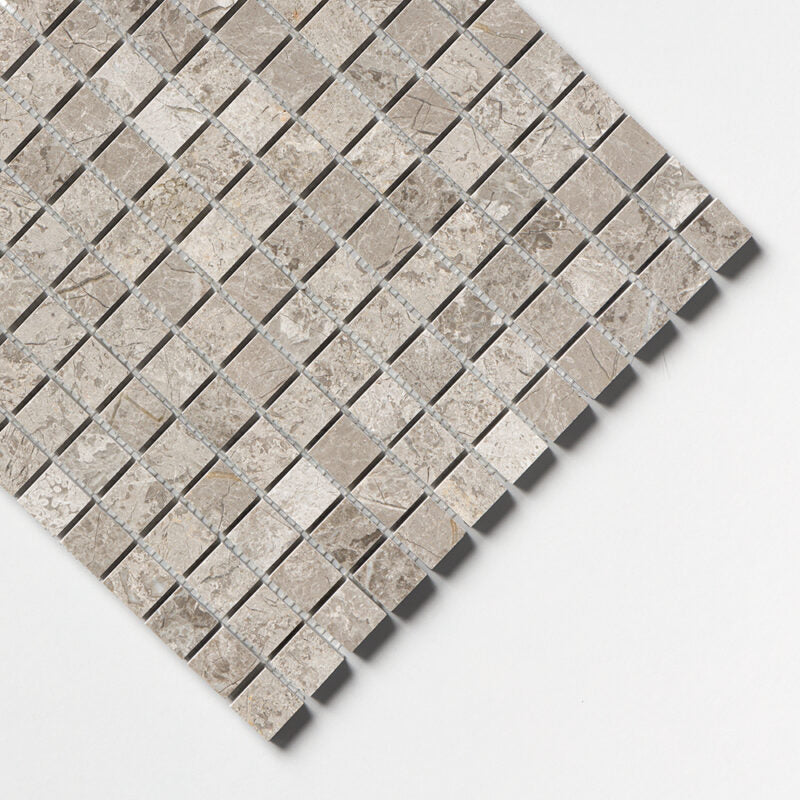 Silver Clouds Polished 1x1 Marble Mosaic (MYS)