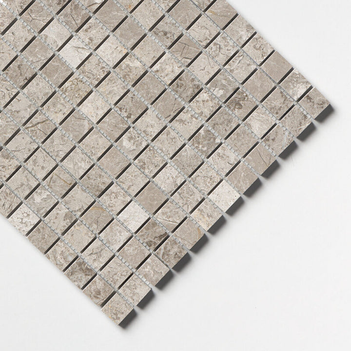 Silver Clouds Polished 1x1 Marble Mosaic (MYS)