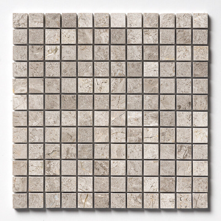 Silver Clouds Polished 1x1 Marble Mosaic (MYS)