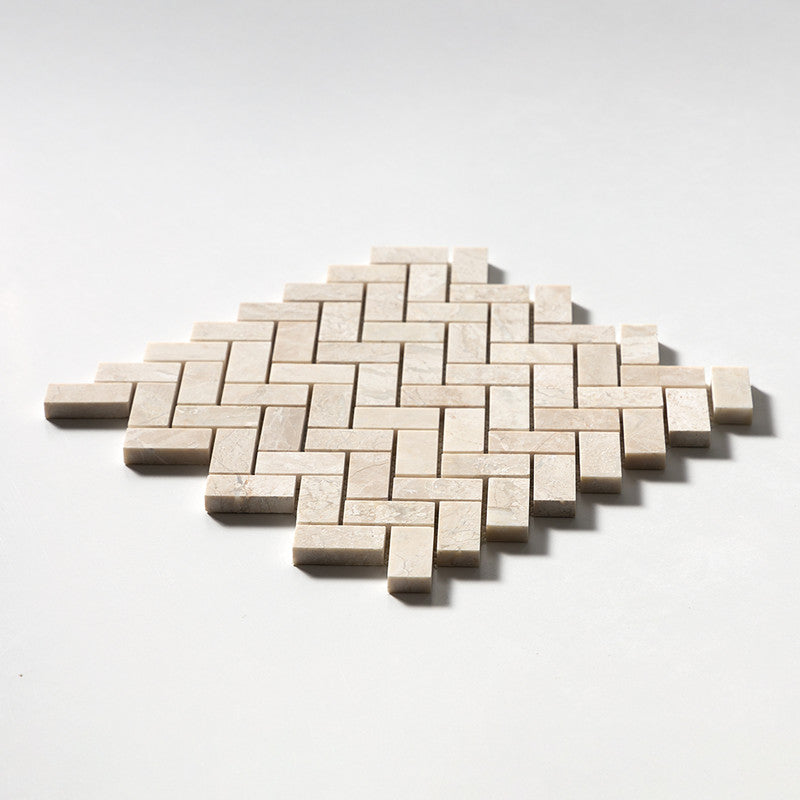 Diana Royal Honed Herringbone 1x2 Marble Mosaic (MYS)