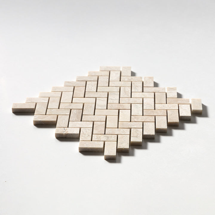 Diana Royal Honed Herringbone 1x2 Marble Mosaic (MYS)