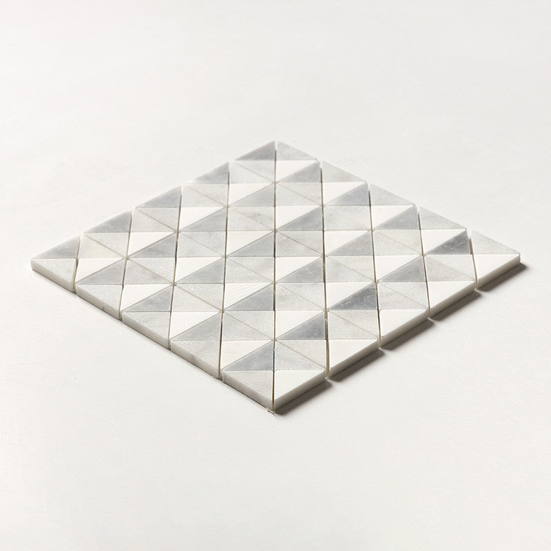 Snow White, Allure, Glacier Multi Finish Devon Marble Mosaic (MYS)
