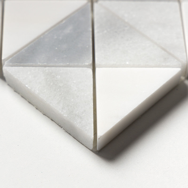 Snow White, Allure, Glacier Multi Finish Devon Marble Mosaic (MYS)