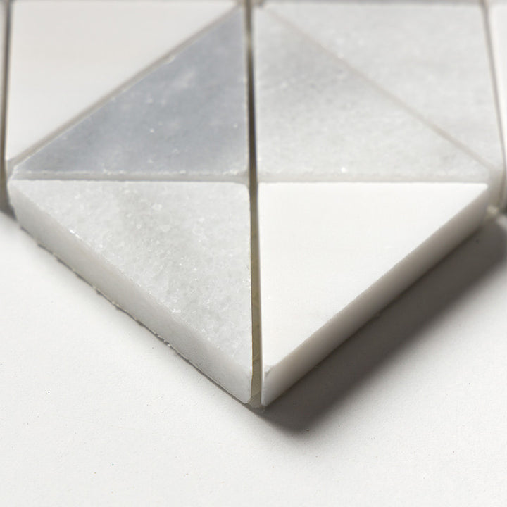 Snow White, Allure, Glacier Multi Finish Devon Marble Mosaic (MYS)