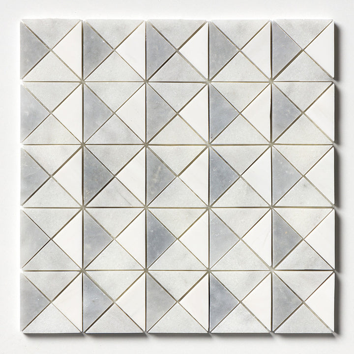 Snow White, Allure, Glacier Multi Finish Devon Marble Mosaic (MYS)