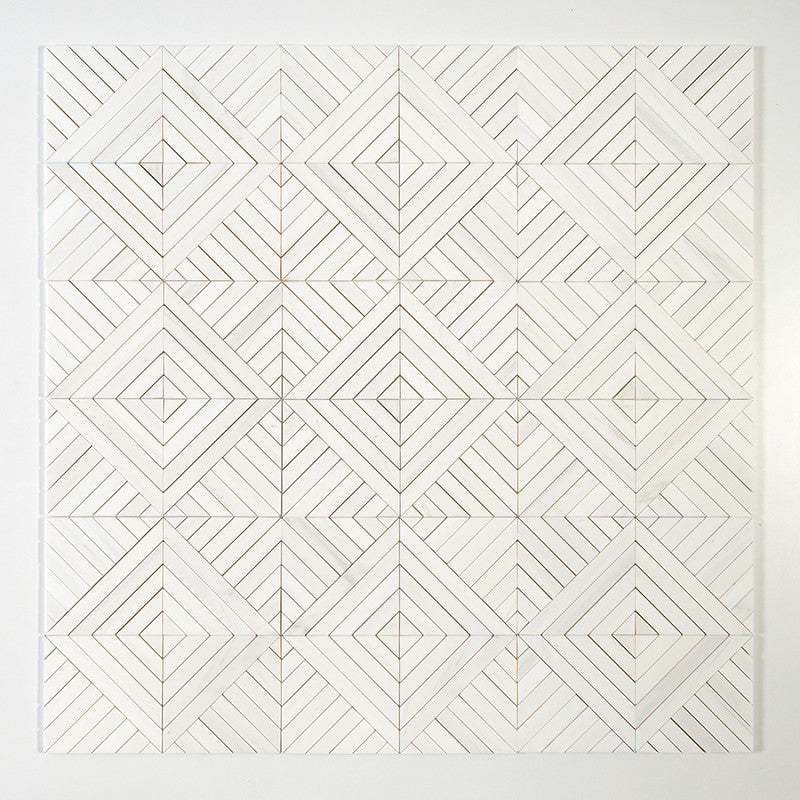 Snow White Multi Finish Ponte Marble Mosaic (MYS)