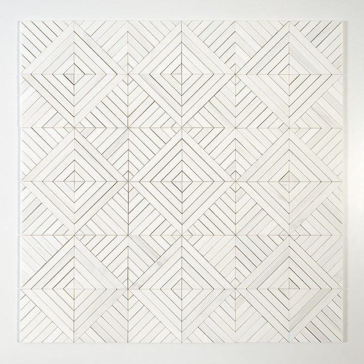 Snow White Multi Finish Ponte Marble Mosaic (MYS)