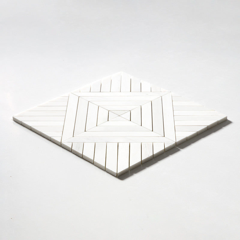 Snow White Multi Finish Ponte Marble Mosaic (MYS)