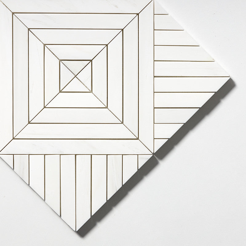 Snow White Multi Finish Ponte Marble Mosaic (MYS)