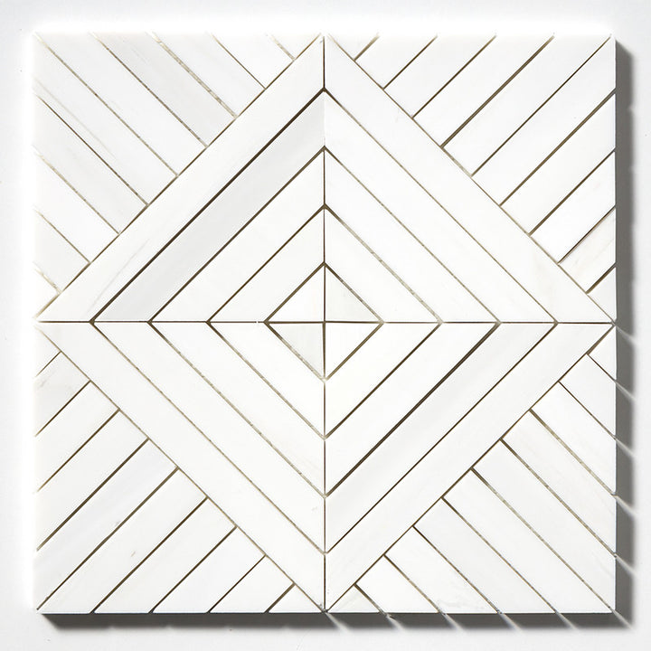 Snow White Multi Finish Ponte Marble Mosaic (MYS)
