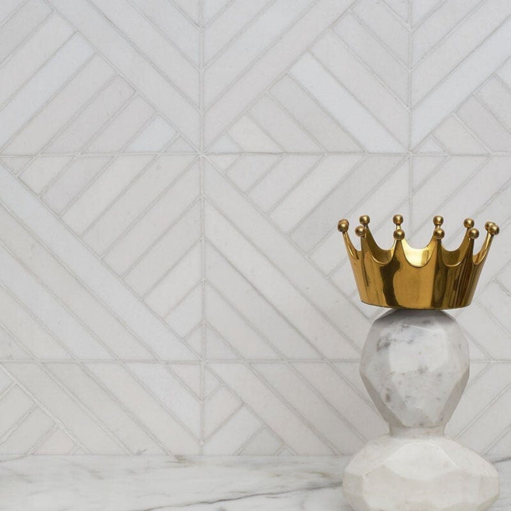 Snow White Multi Finish Ponte Marble Mosaic (MYS)