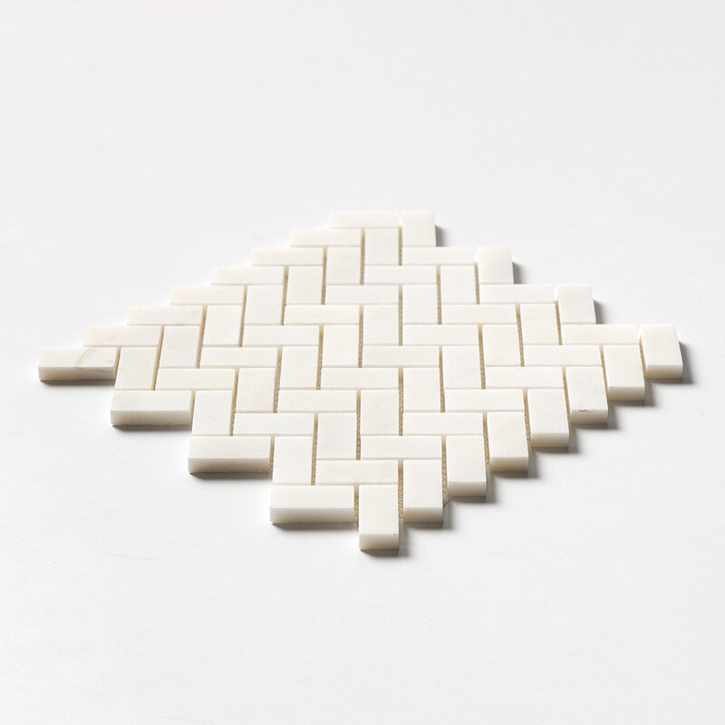 Calacatta Amber Honed Herringbone 1x2 Marble Mosaic (MYS)