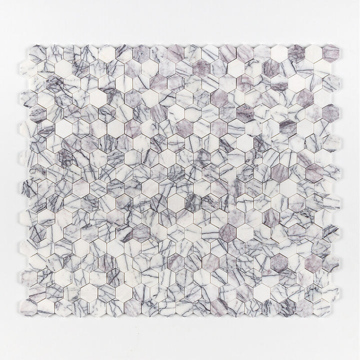 Lilac Honed Hexagon Marble Mosaic (MYS)