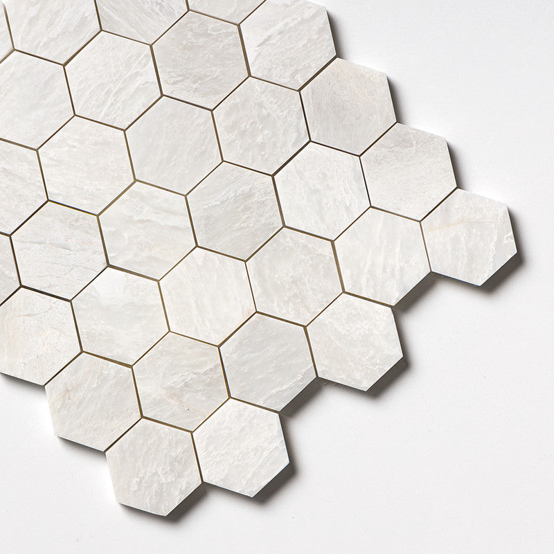 Iceberg Honed Hexagon 2 Marble Mosaic (MYS)