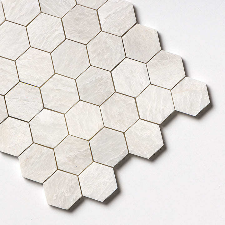 Iceberg Honed Hexagon 2 Marble Mosaic (MYS)