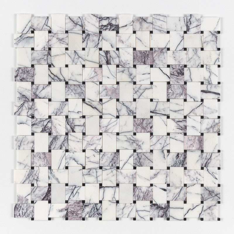 Lilac Honed Pinwheel Marble Mosaic (MYS)