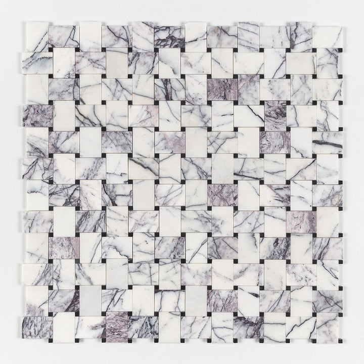 Lilac Honed Pinwheel Marble Mosaic (MYS)