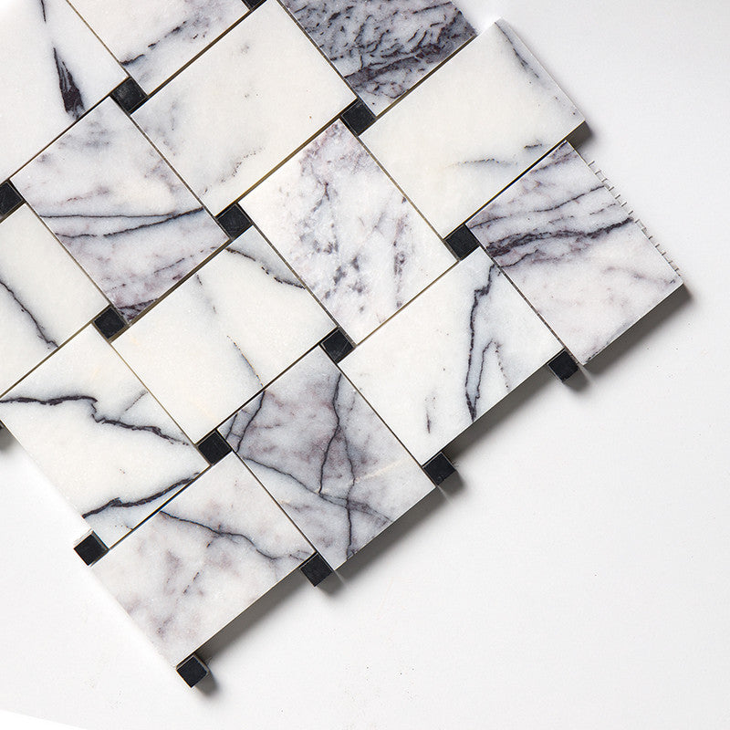 Lilac Honed Pinwheel Marble Mosaic (MYS)