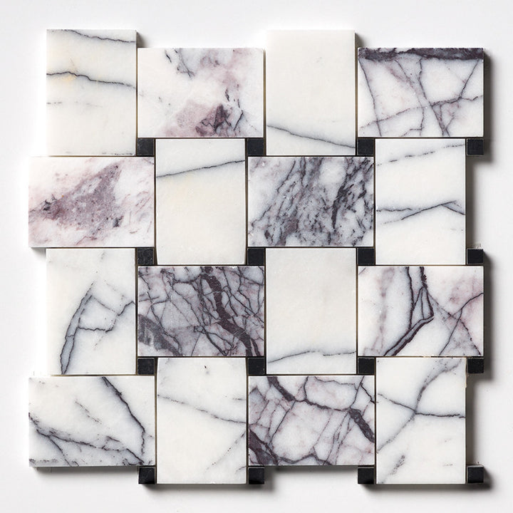 Lilac Honed Pinwheel Marble Mosaic (MYS)