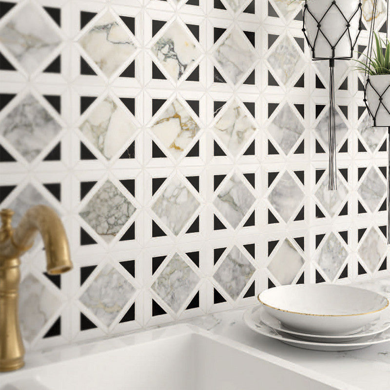 Calacatta Green Honed Kent Marble Mosaic (MYS)